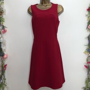 Madewell Adore sleeveless dress wine burgundy fit and flare